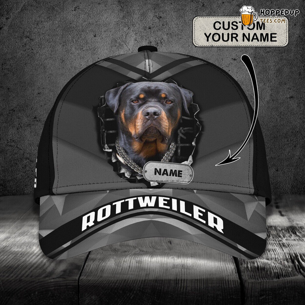 Rottweiler’s Majesty 3D Classic Cap Personalized Unique Design