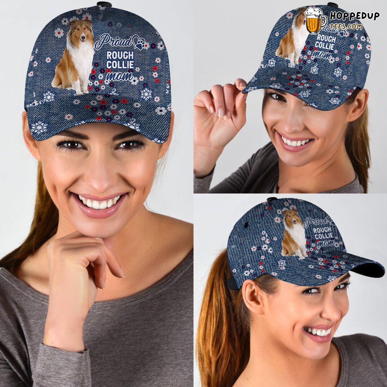 Rough Collie Women’s Classic Cap Hat Proud Dog Mom Emblem Special