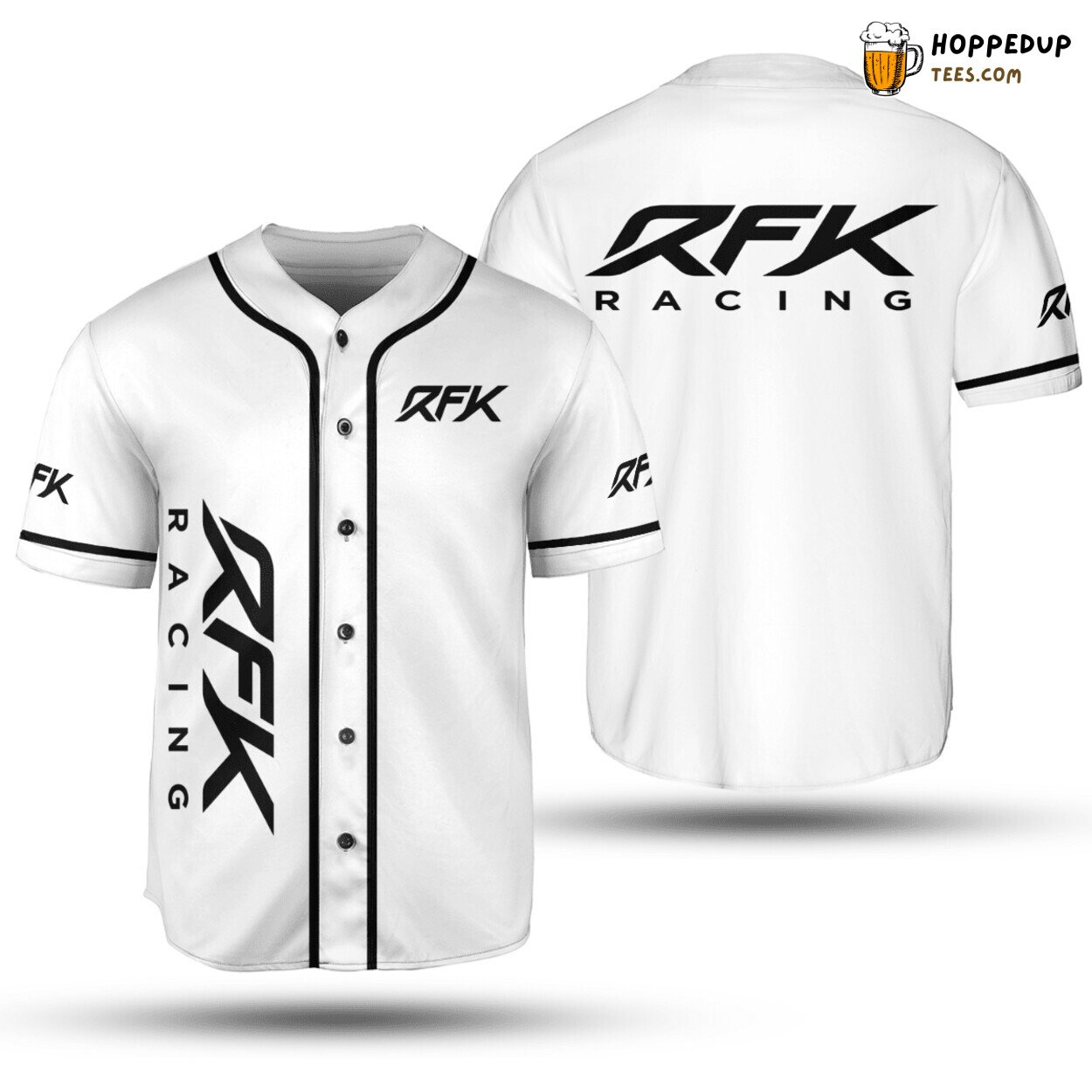 Roush Fenway Keselowski Racing Baseball Jersey White Unisex Jersey Shirt