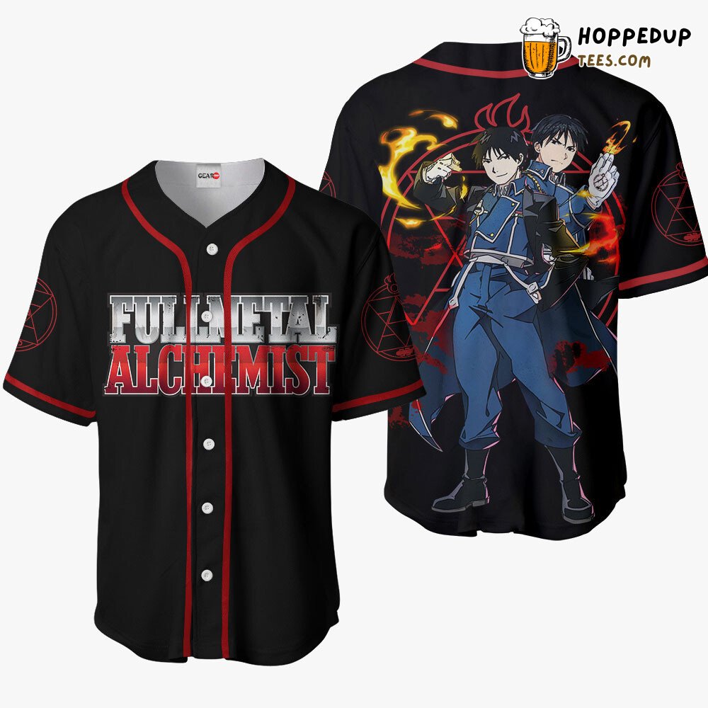 Roy Mustang Anime Baseball Jersey Shirt Unique Distinctive Design Style