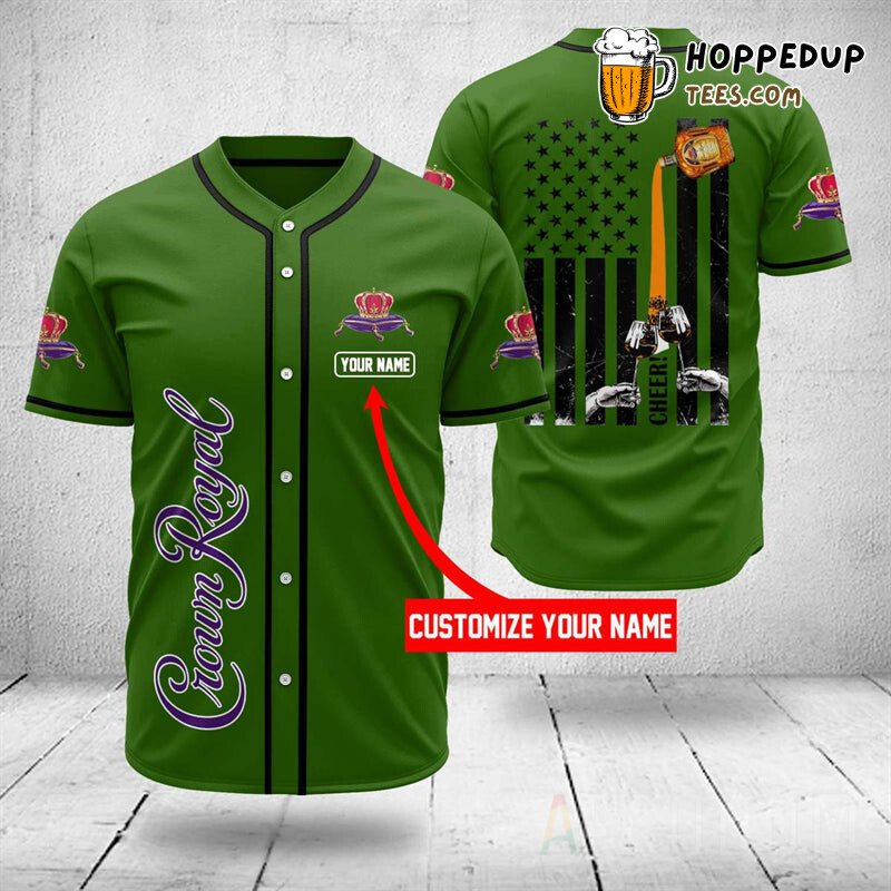 Royal Cheer Crown Theme Personalized Baseball Jersey Distinct Look