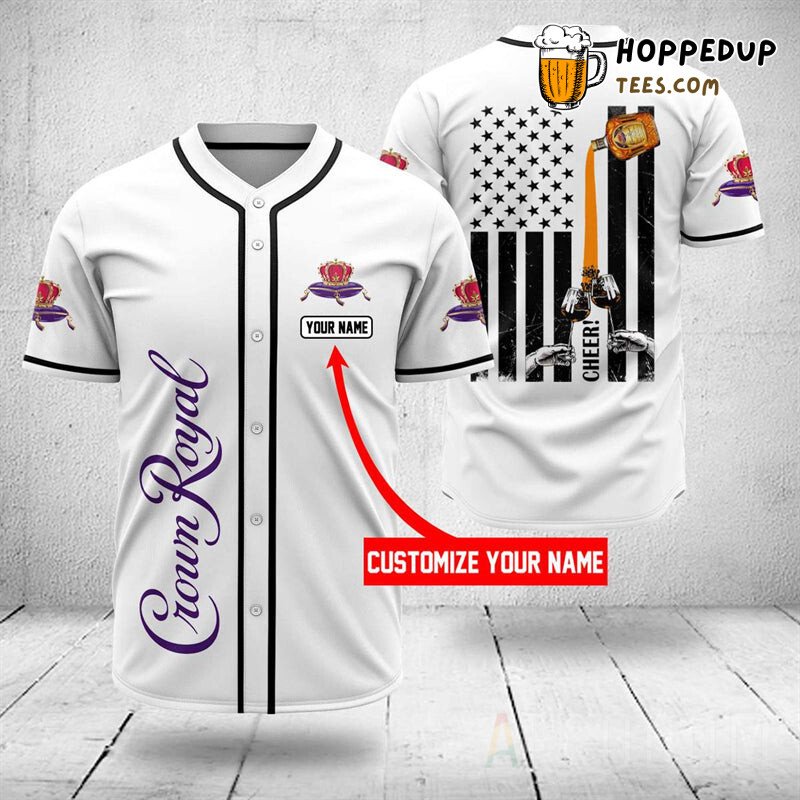 Royal Cheer Crown Themed Personalized Unique Baseball Jersey Wear