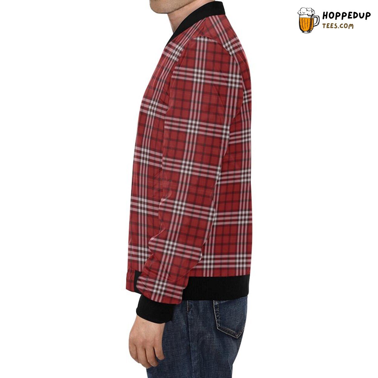 Royal Stewart Red Plaid Tartan Scottish Men’s Traditional Bomber Jacket
