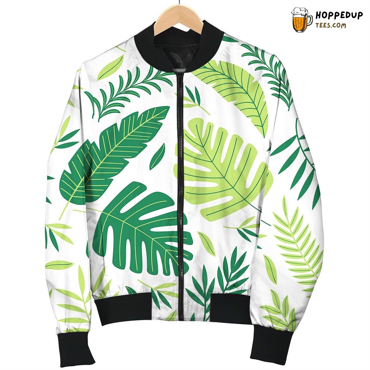 Royalty Free Seamless Pattern With Tropical Plants Bomber Jacket