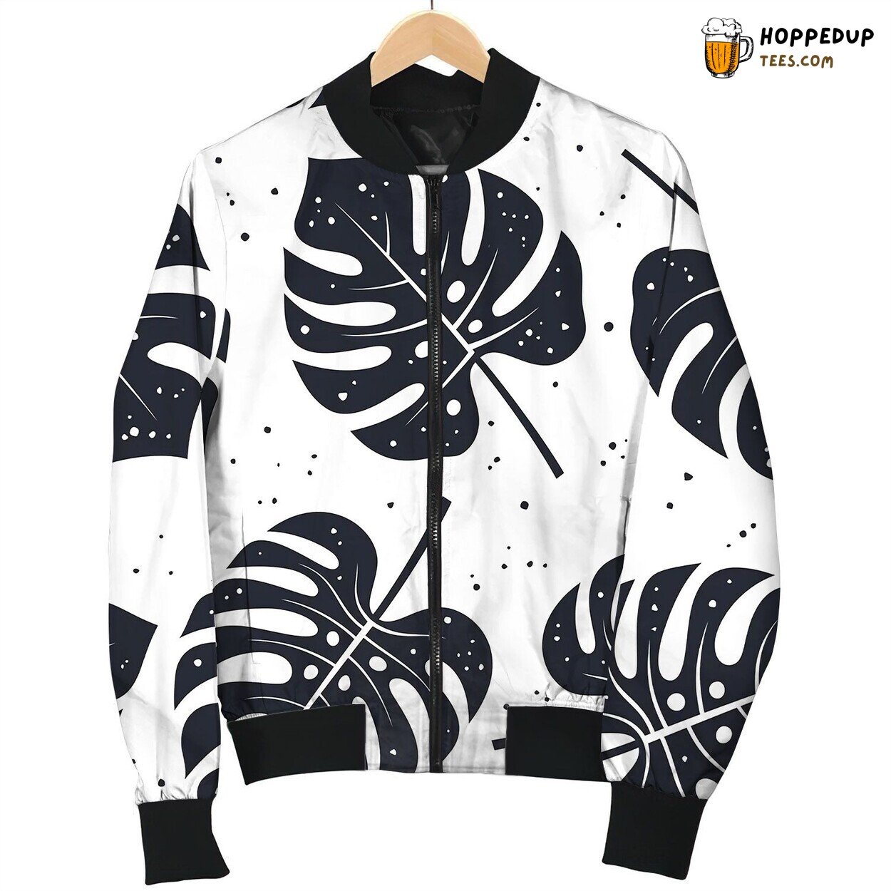 Royalty Free Tropical Pattern Happy Bomber Jacket