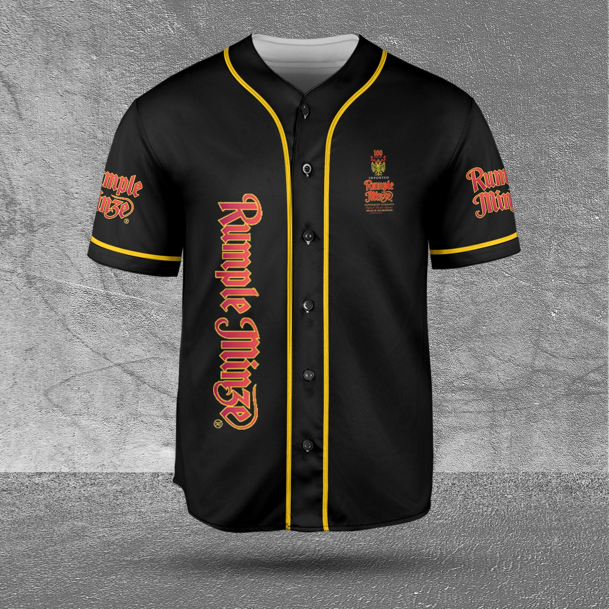 Rumple Minze Black Baseball Jersey Shirt for Beer Lovers HU