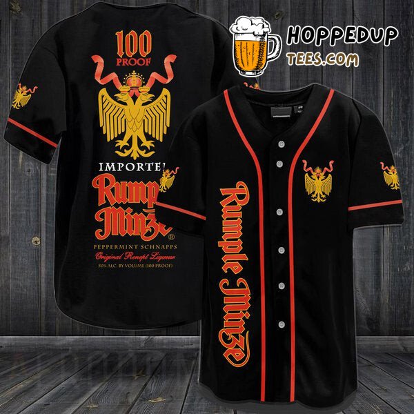 Rumple Minze Gin Vintage Inspired Baseball Jersey Unique Distinctive Look