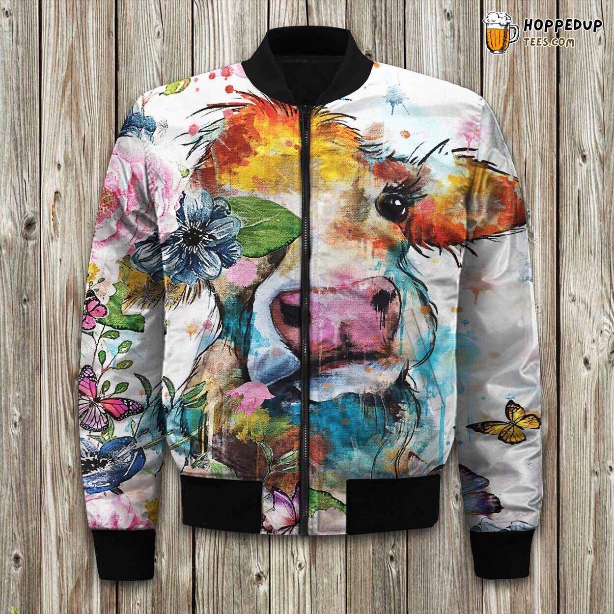 Rustic Cow Inspired Winter Bomber Jacket Superior Padded Comfort Quality