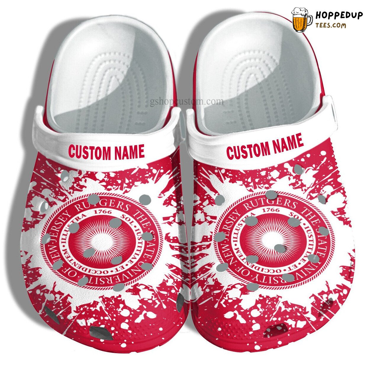 Rutgers University Grad Gift Custom Croc Shoes Unique Design