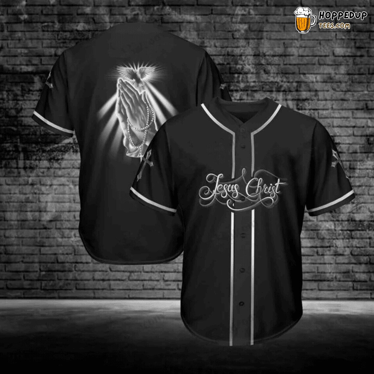 Sacred Jesus Christ Hand Design 3D Printed Baseball Jersey Faith