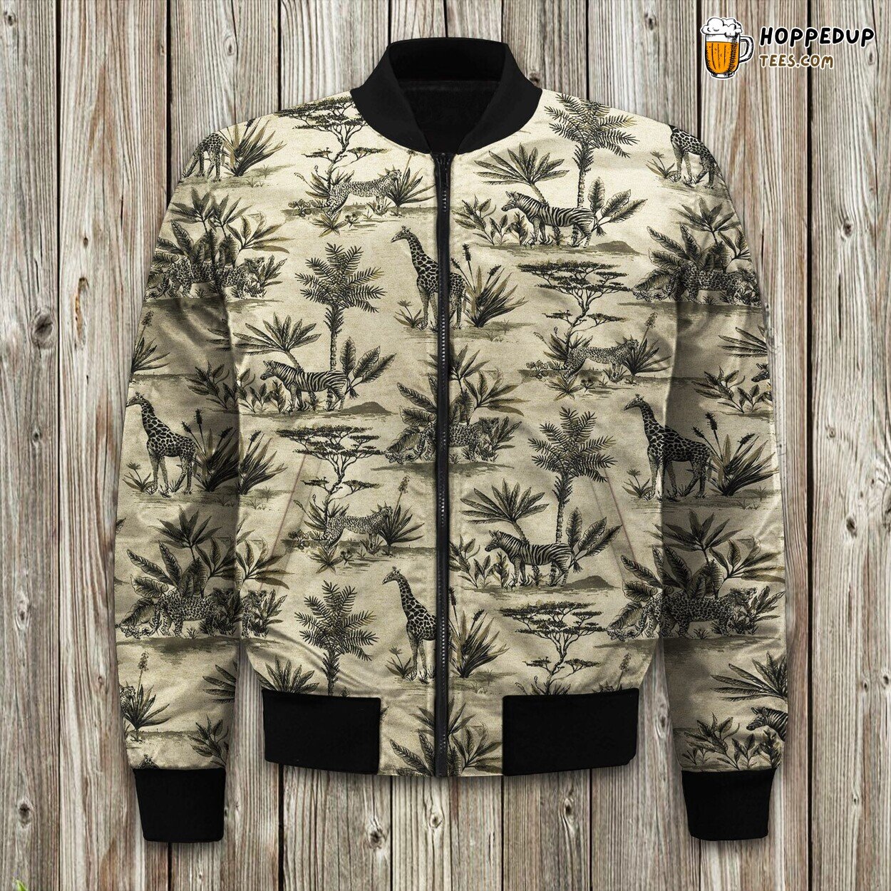 Safari Giraffe Inspiration Bomber Jacket Winter Unique Wildlife Wear