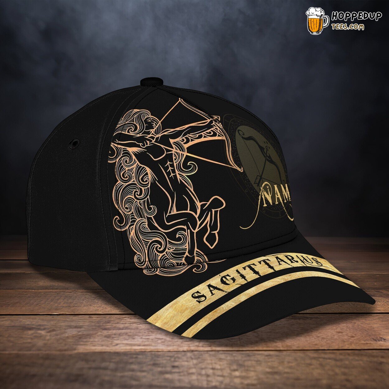 Sagittarius 3D Classic Cap Personalized Name Unique Elegant Design Theme