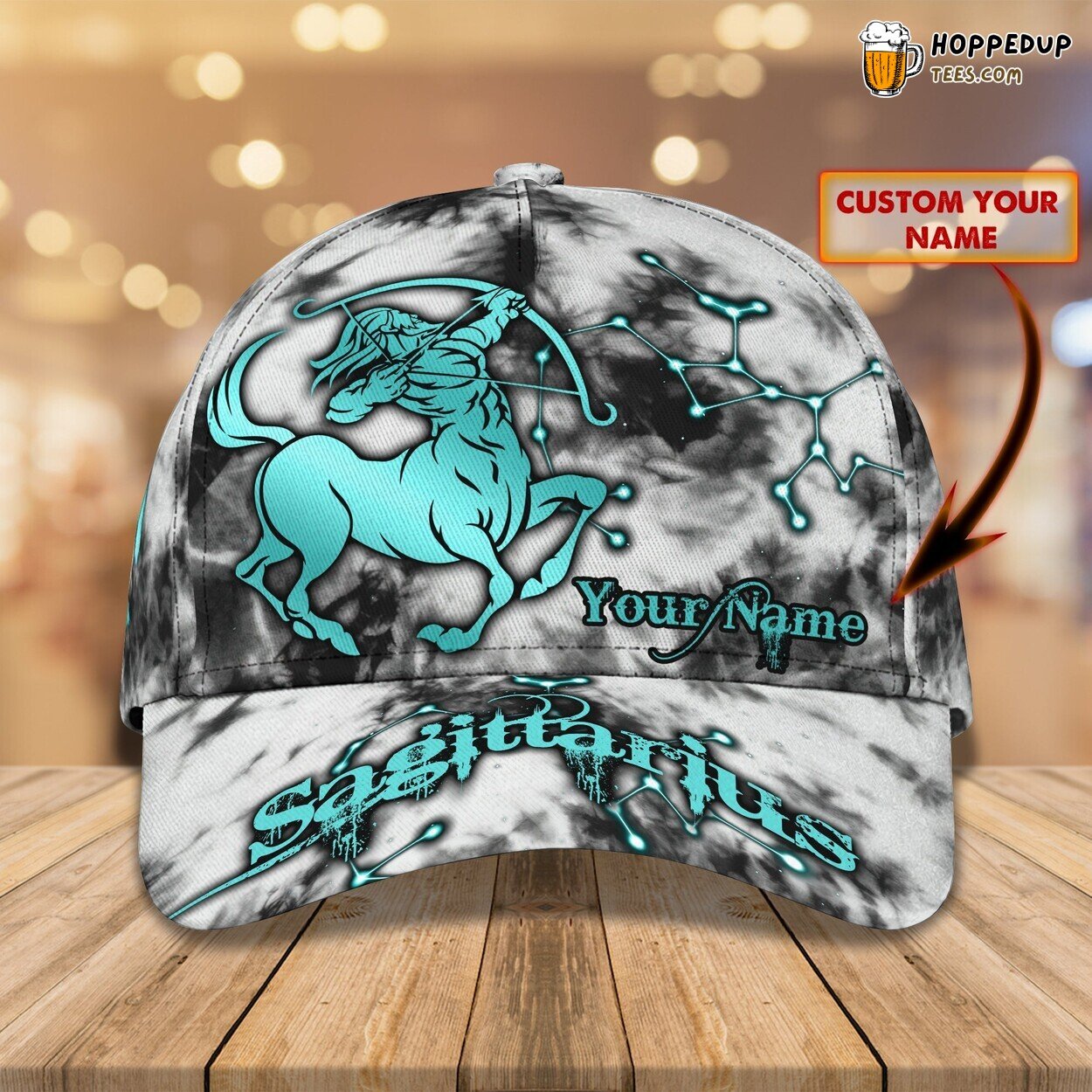 Sagittarius Signature 3D Classic Cap Personalized Name Unique Premium Styling