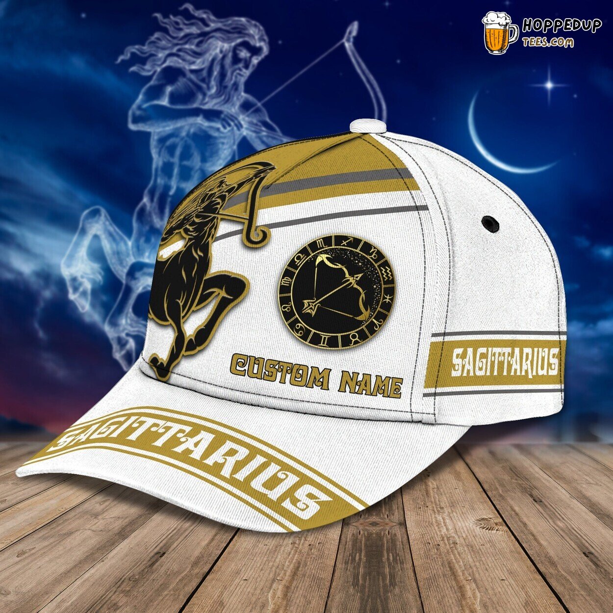 Sagittarius Theme 3D Classic Cap Personalized Name Elegant Premium Styling Sagittarius Theme 3D Classic Cap Personalized Name Elegant Premium Styling