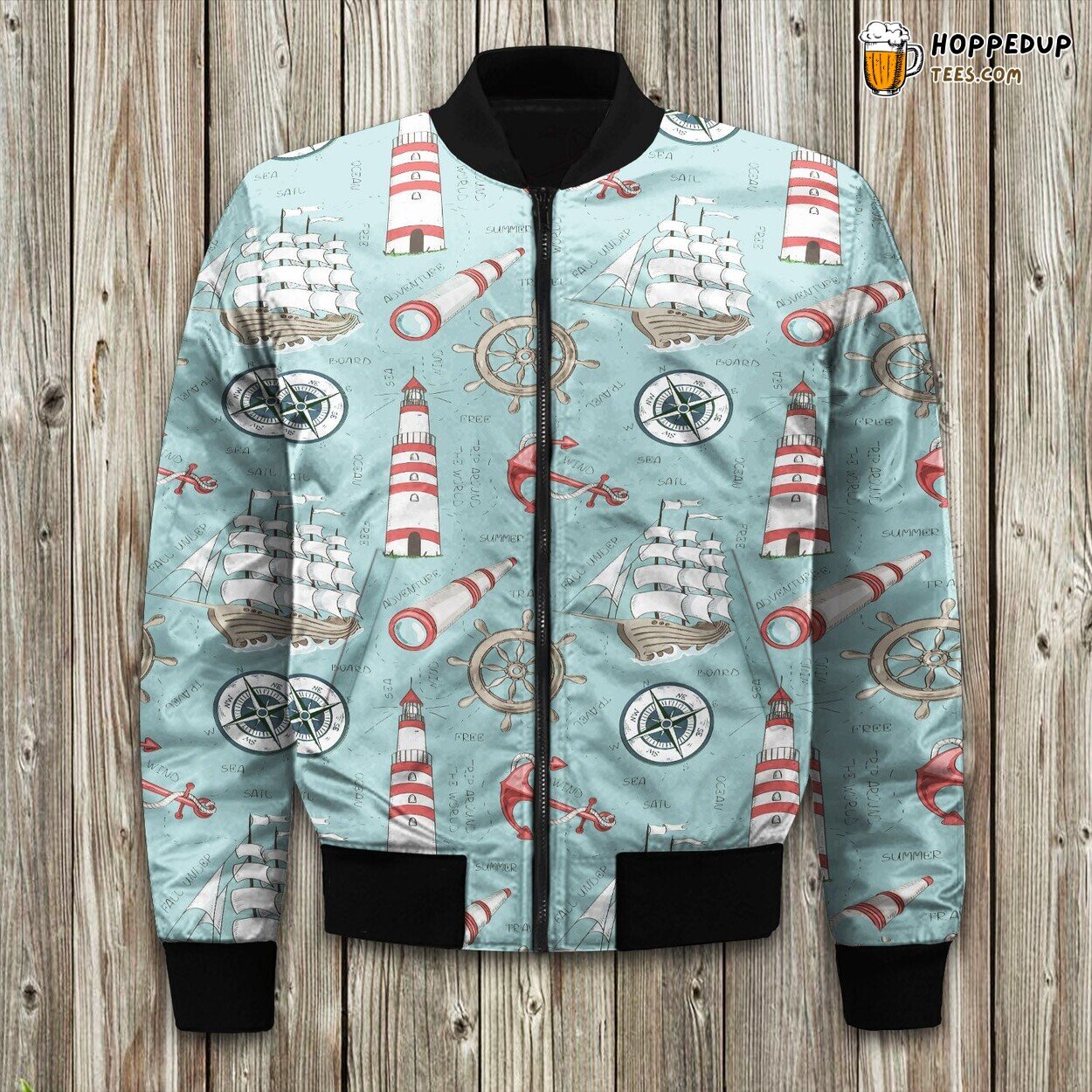 Sailboat Lighthouse Bomber Jacket