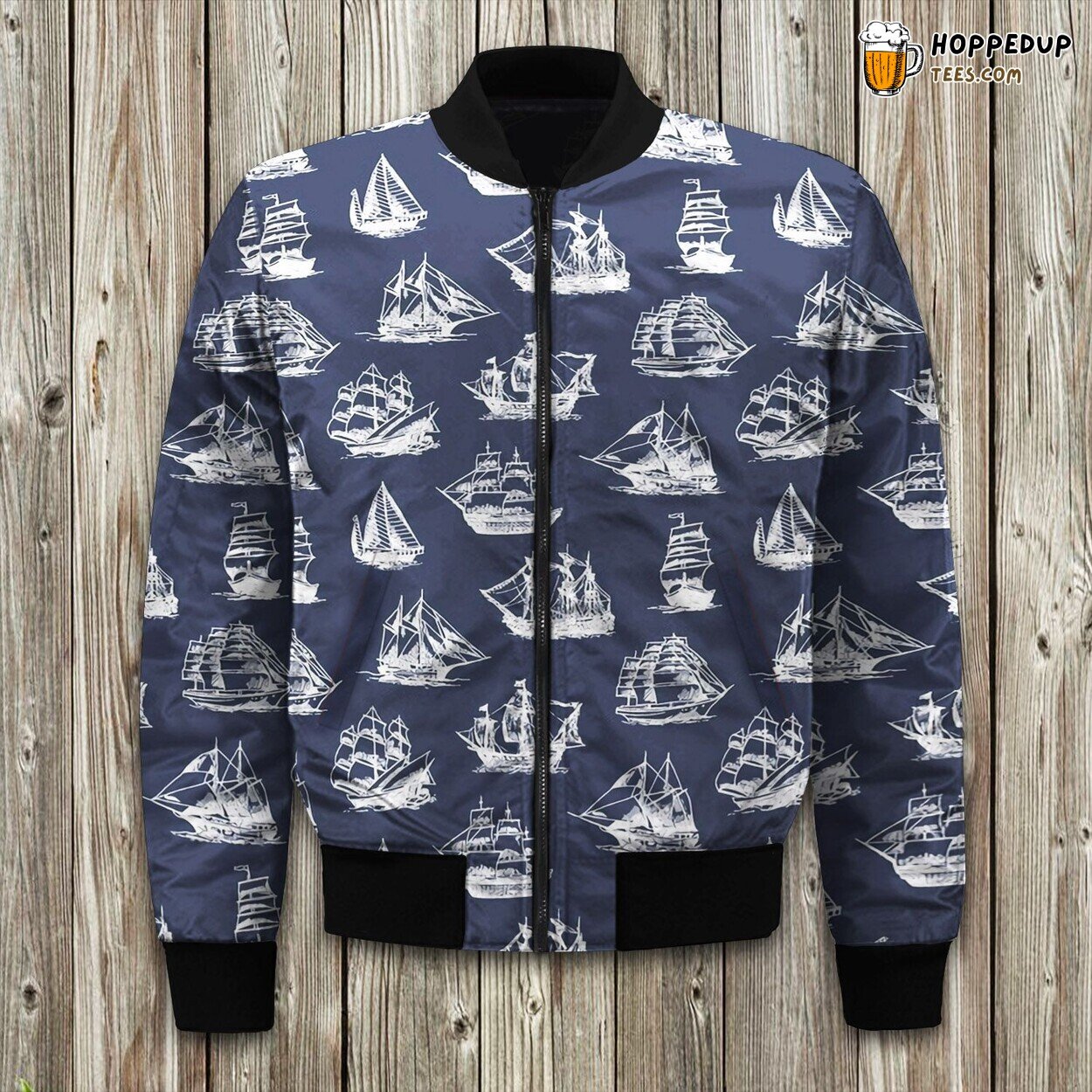 Sailing Adventure Winter Bomber Jacket Artistic Warm Comfort Fit
