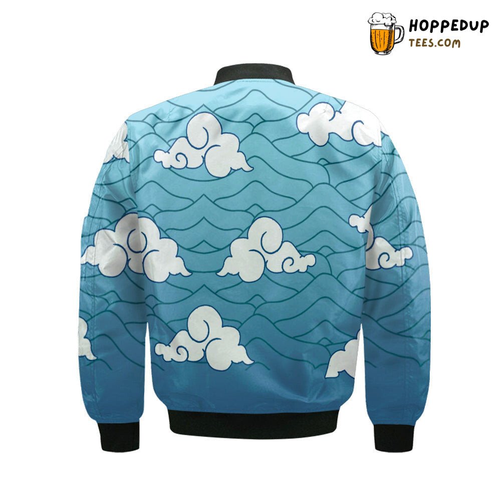 Sakonji Urokodaki Demon Slayer Pattern Unique Bomber Jacket Anime Design