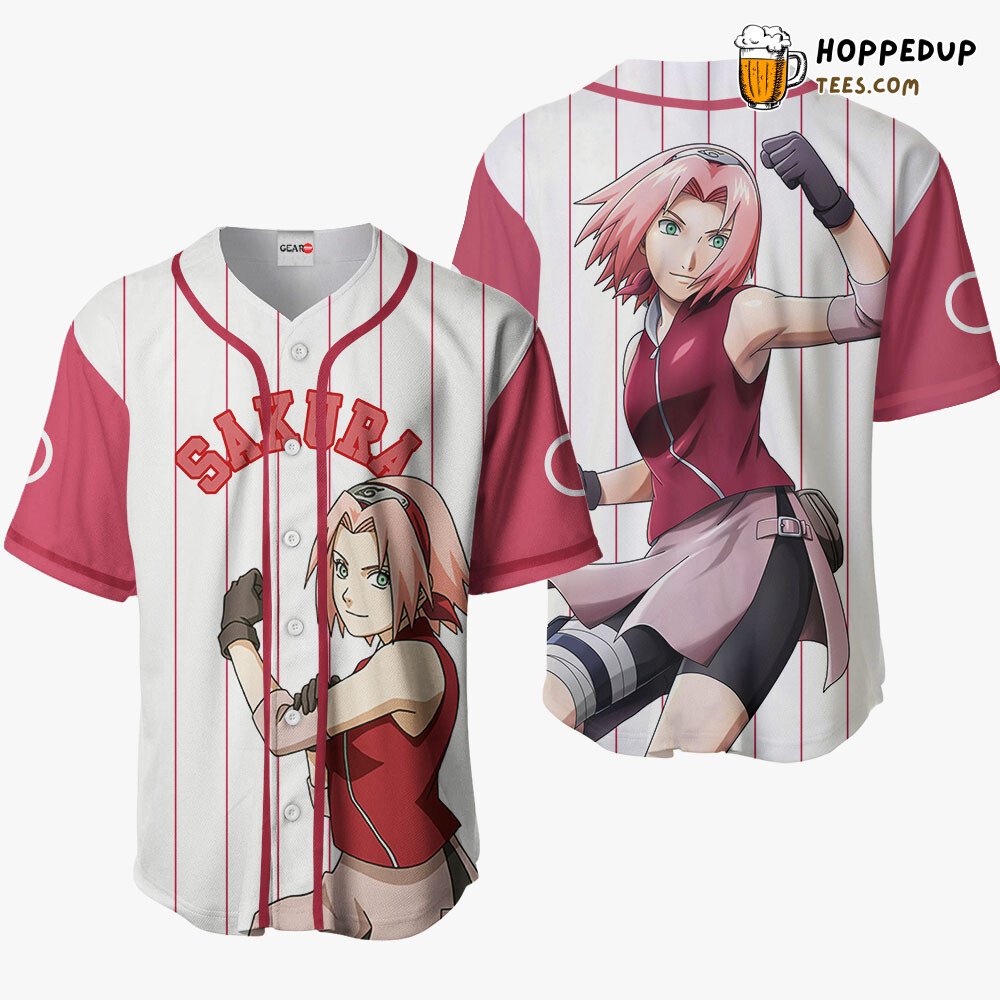 Sakura Haruno Distinctive Collection Design Baseball Jersey Unique Edition Sakura Haruno Distinctive Collection Design Baseball Jersey Unique Edition