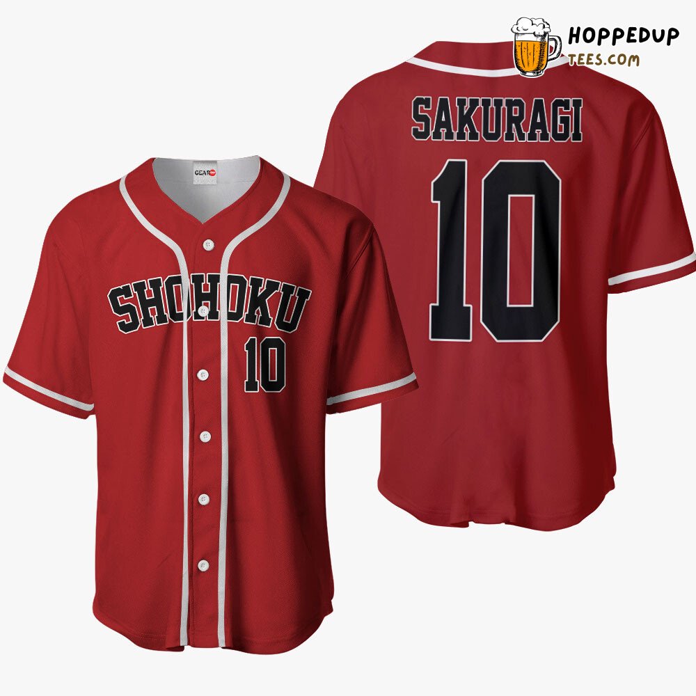 Sakuragi Hanamichi Anime Baseball Jersey Shirt Exclusive Unique Style