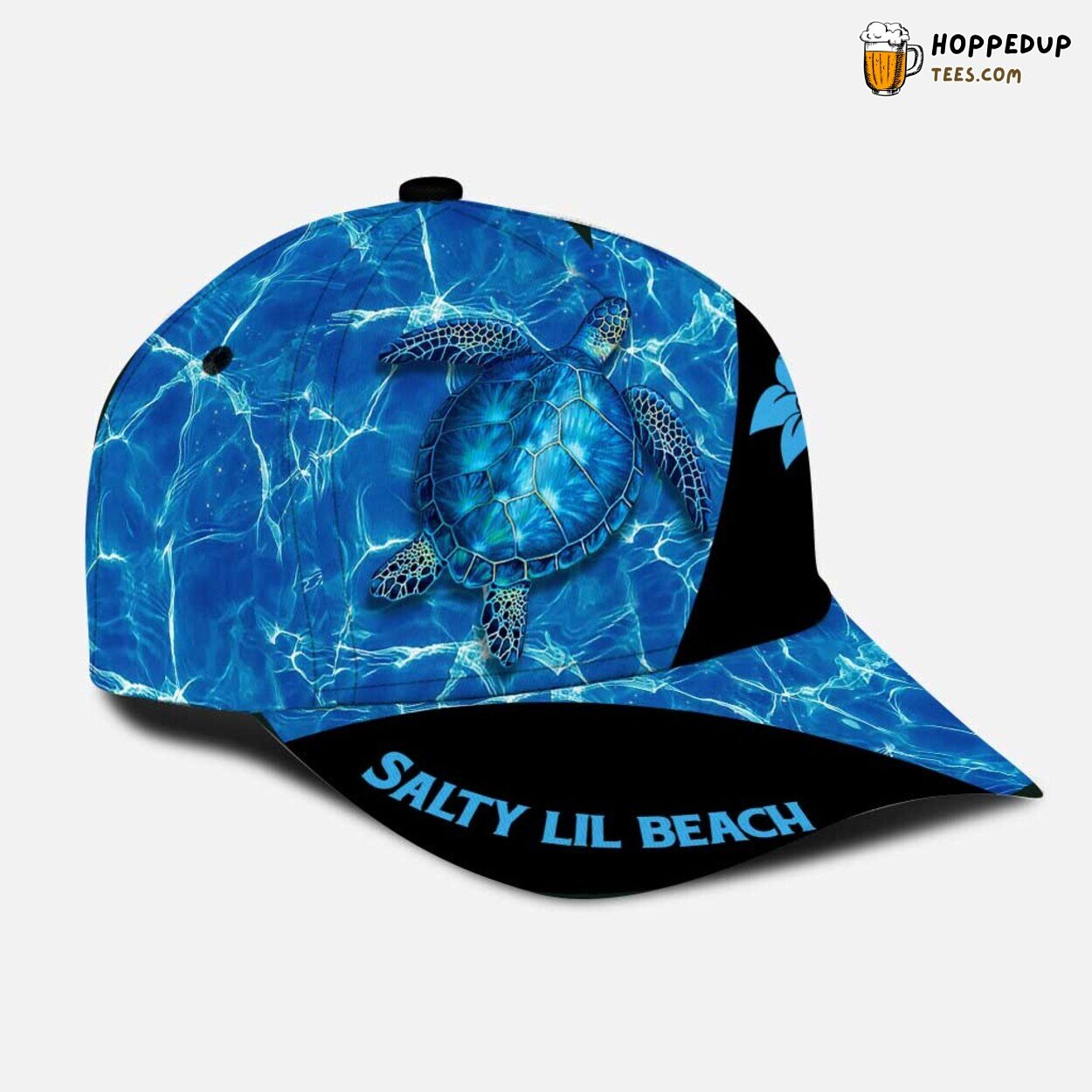 Salty Lil Beach Turtle Design 3D Full Print Classic Cap Hat Trend
