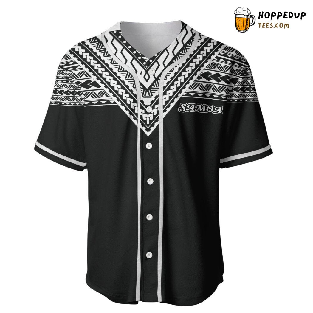 Samoan Classic Tattoo Art 3D Printed Baseball Jersey Shirt Style