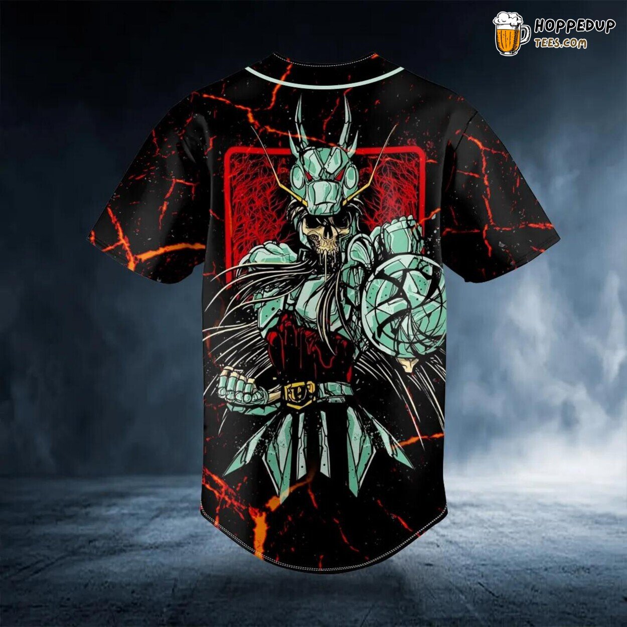 Samurai Dragon Skull Baseball Jersey Graphic Tees 3D Print Exclusive Design
