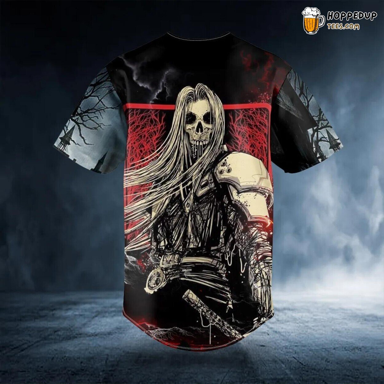 Samurai Grim Reaper Baseball Jersey Graphic Tees 3D Print Special Look