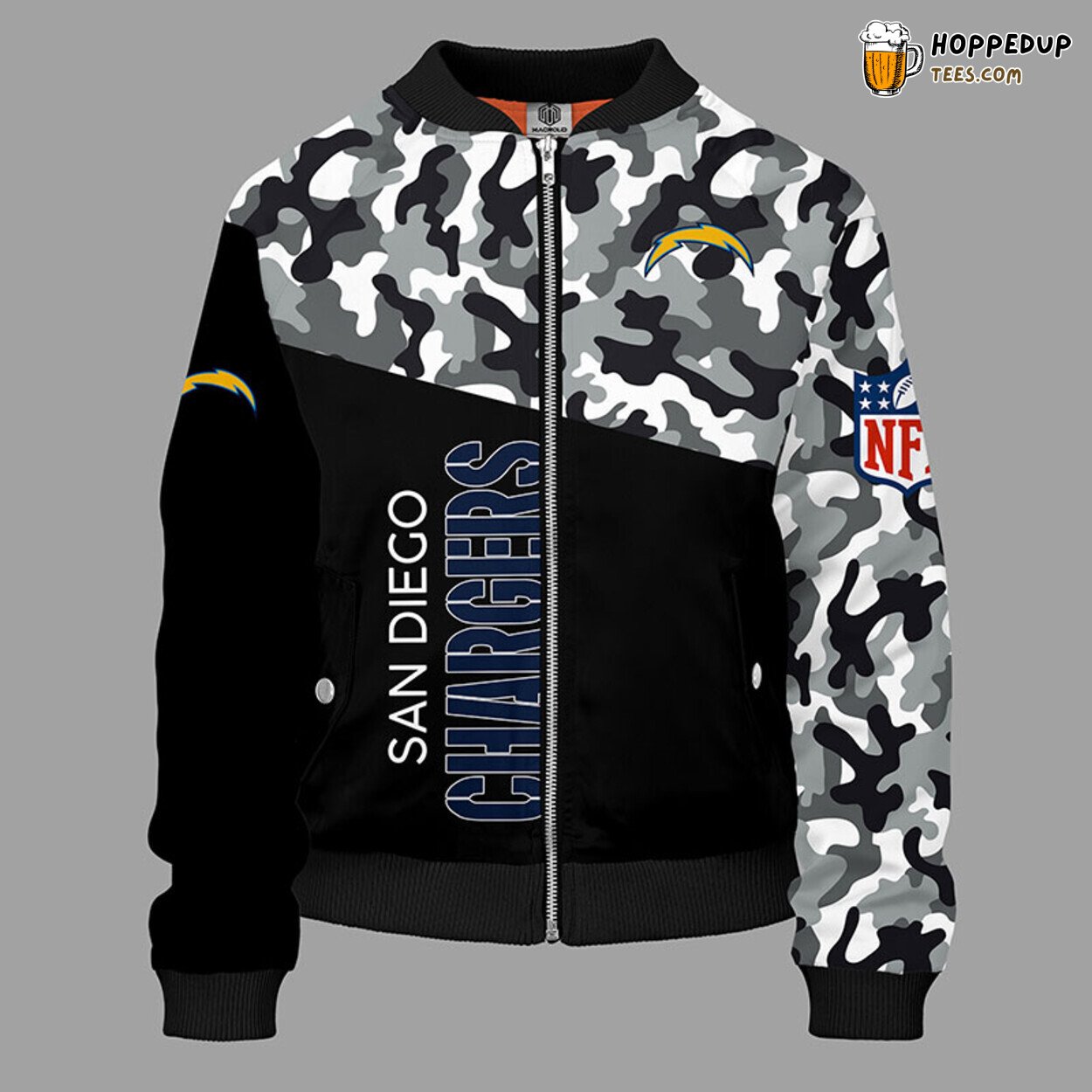 San Diego Chargers NFL Camouflage Blue Bomber Jacket Unique
