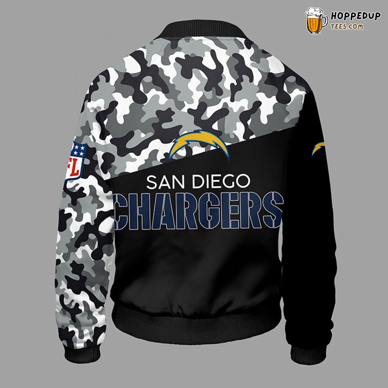San Diego Chargers NFL Camouflage Blue Bomber Jacket Unique