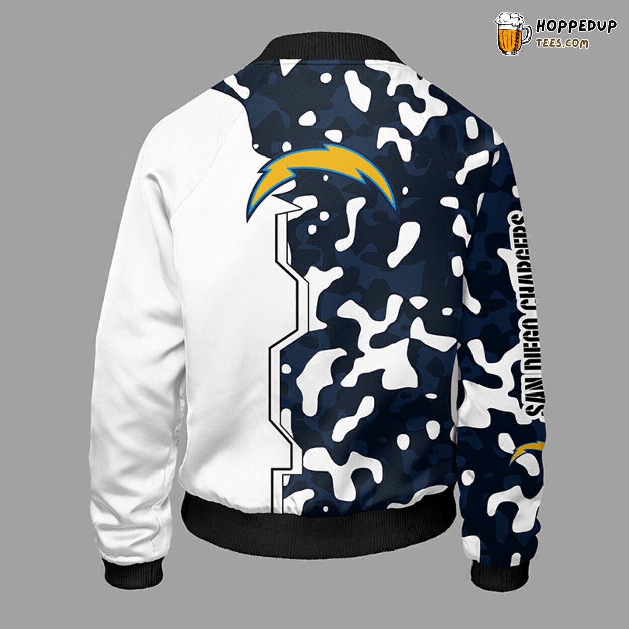 San Diego Chargers NFL Camouflage Blue Bomber Jacket Unique Theme