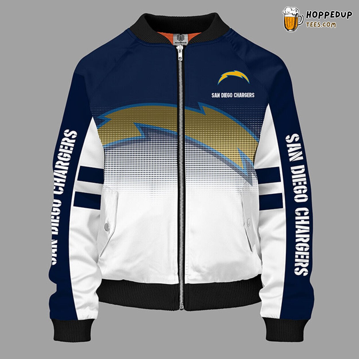 San Diego Chargers NFL Classic Blue Bomber Jacket Distinct Look