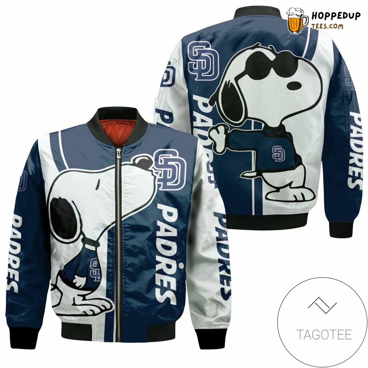 San Diego Padres Snoopy Lover Fanbase MLB Bomber Jacket Design