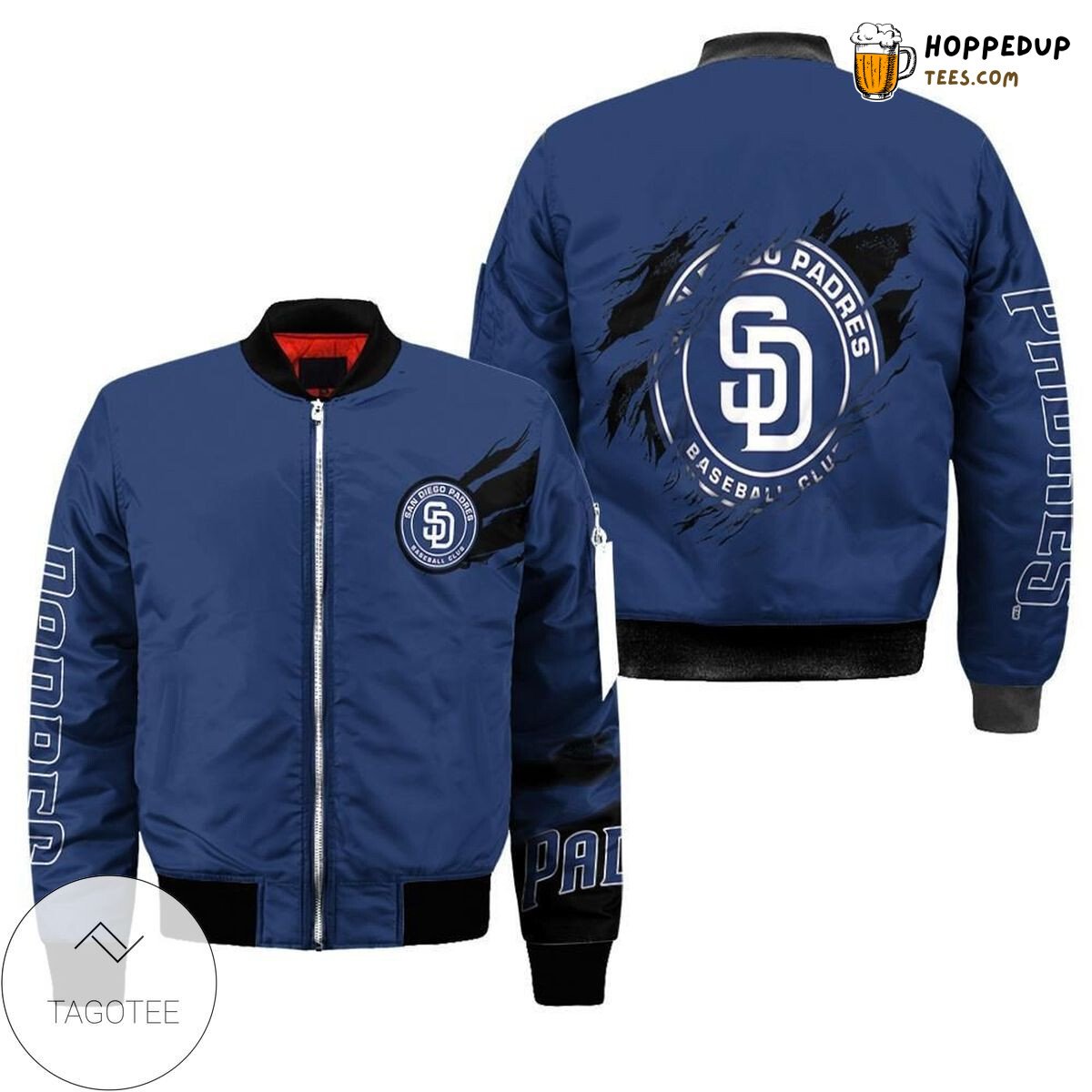 San Diego Padres Steelblue MLB Collector Bomber Jacket Line