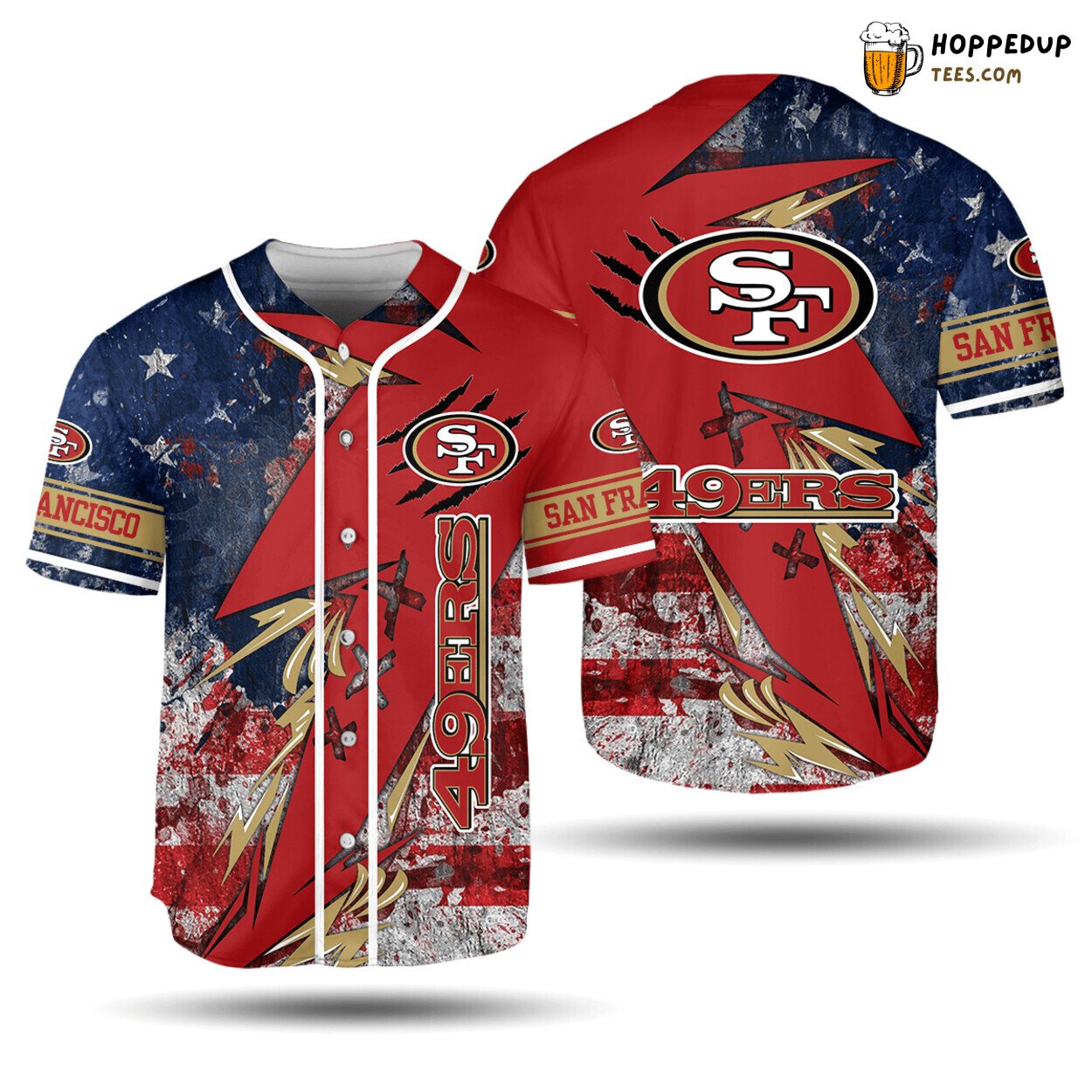 San Francisco 49ers American Football Team Baseball Jersey