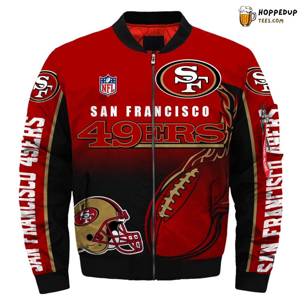 San Francisco 49ers Essential Winter Bomber Jacket Authentic Wear