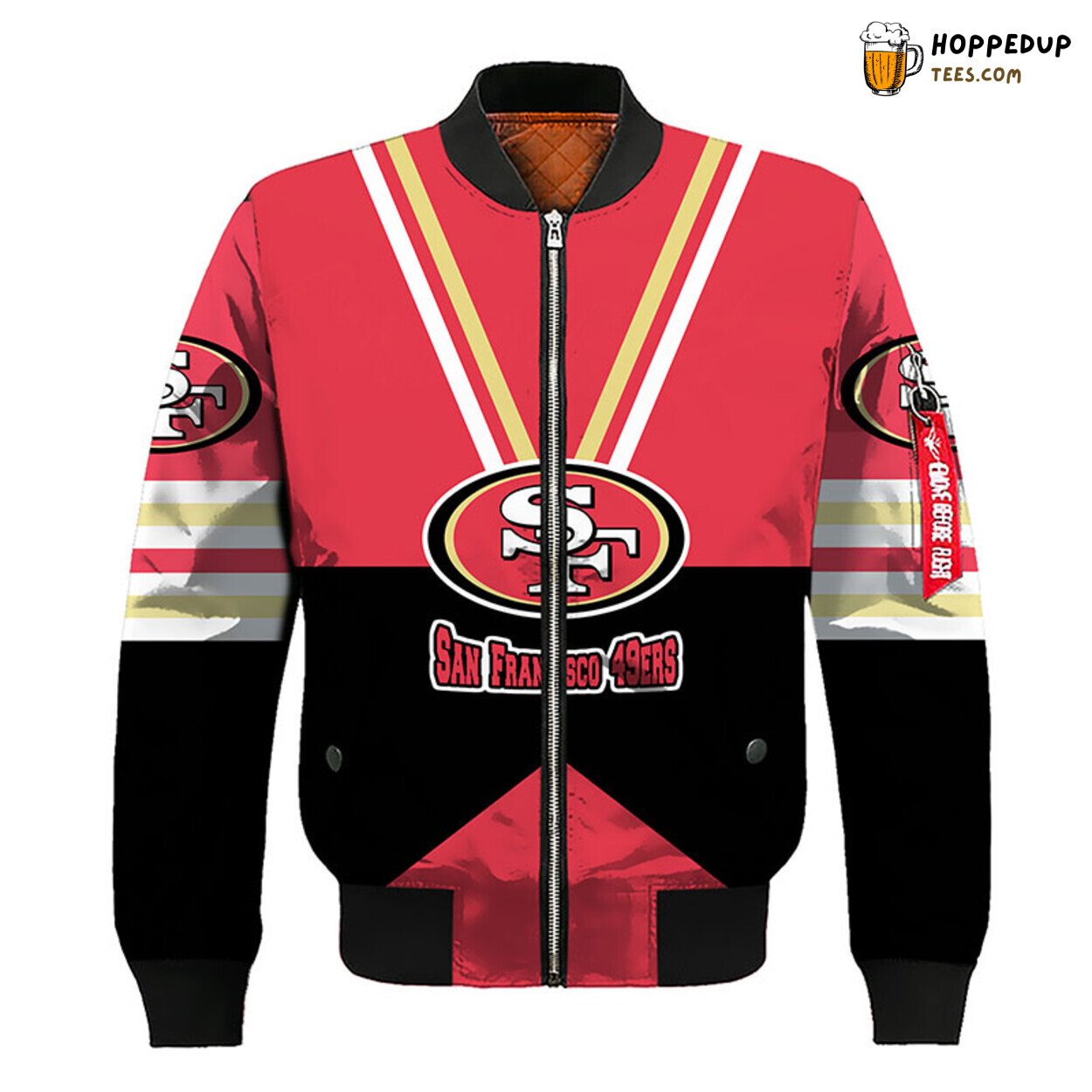 San Francisco 49ers NFL Bomber Jacket Red Black Signature Look