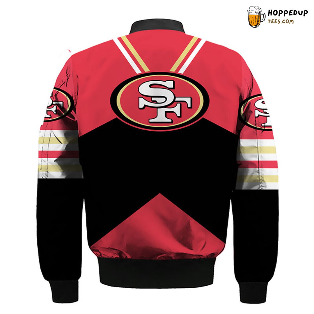 San Francisco 49ers NFL Bomber Jacket Red Black Signature Look