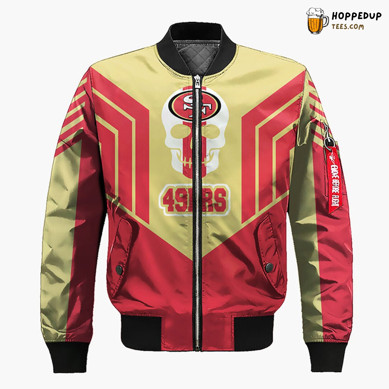 San Francisco 49ers NFL Bomber Jacket Red Olive Unique Look