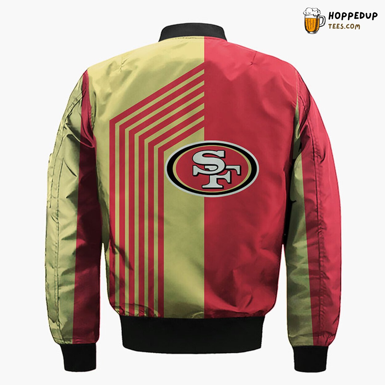 San Francisco 49ers NFL Bomber Jacket Red Olive Unique Look