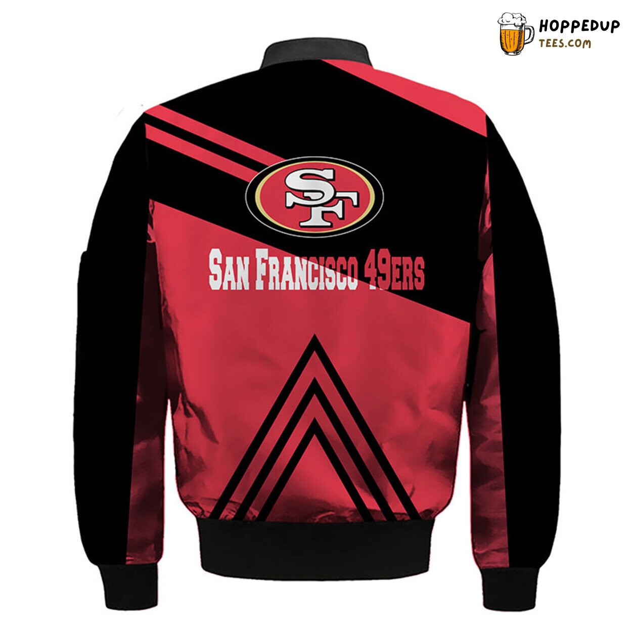 San Francisco 49ers NFL Red Black Unique Bomber Jacket Design