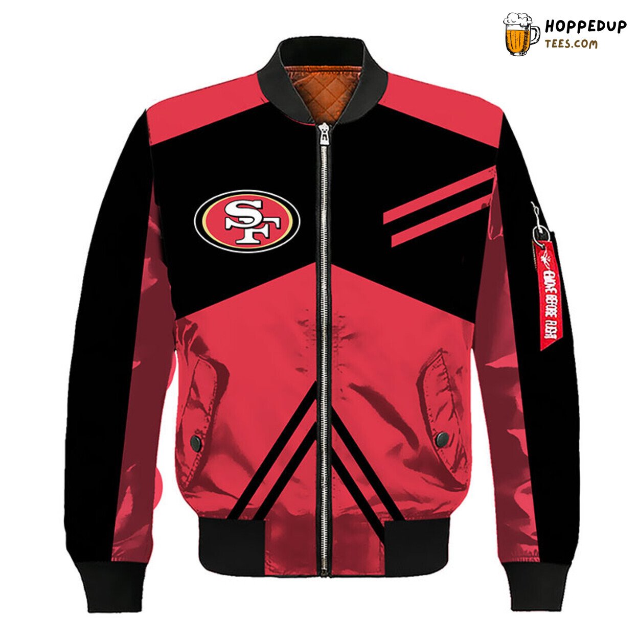 San Francisco 49ers NFL Red Black Unique Bomber Jacket Design