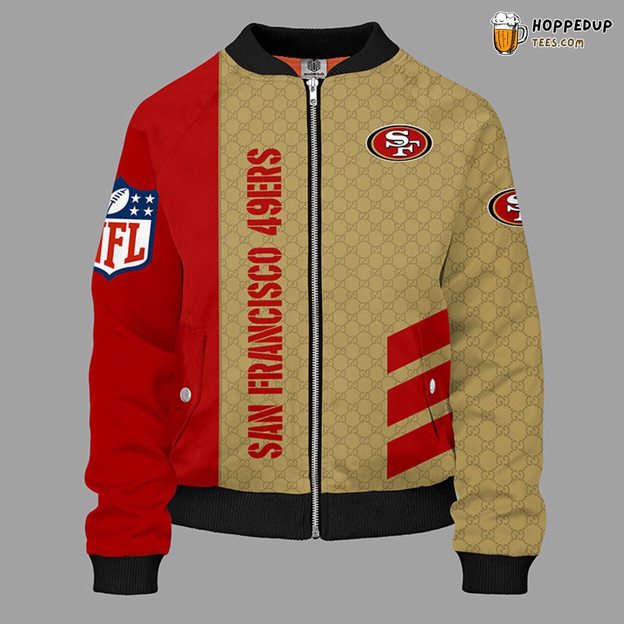 San Francisco 49ers NFL Red Unisex Distinct Bomber Jacket Style