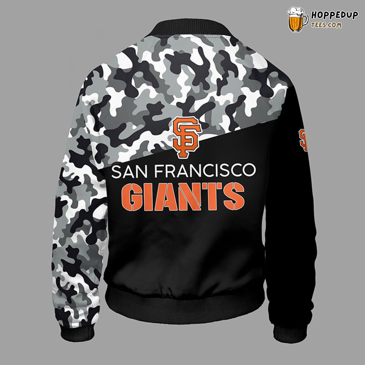 San Francisco Giants MLB Camouflage Orange Unique Bomber Jacket Design