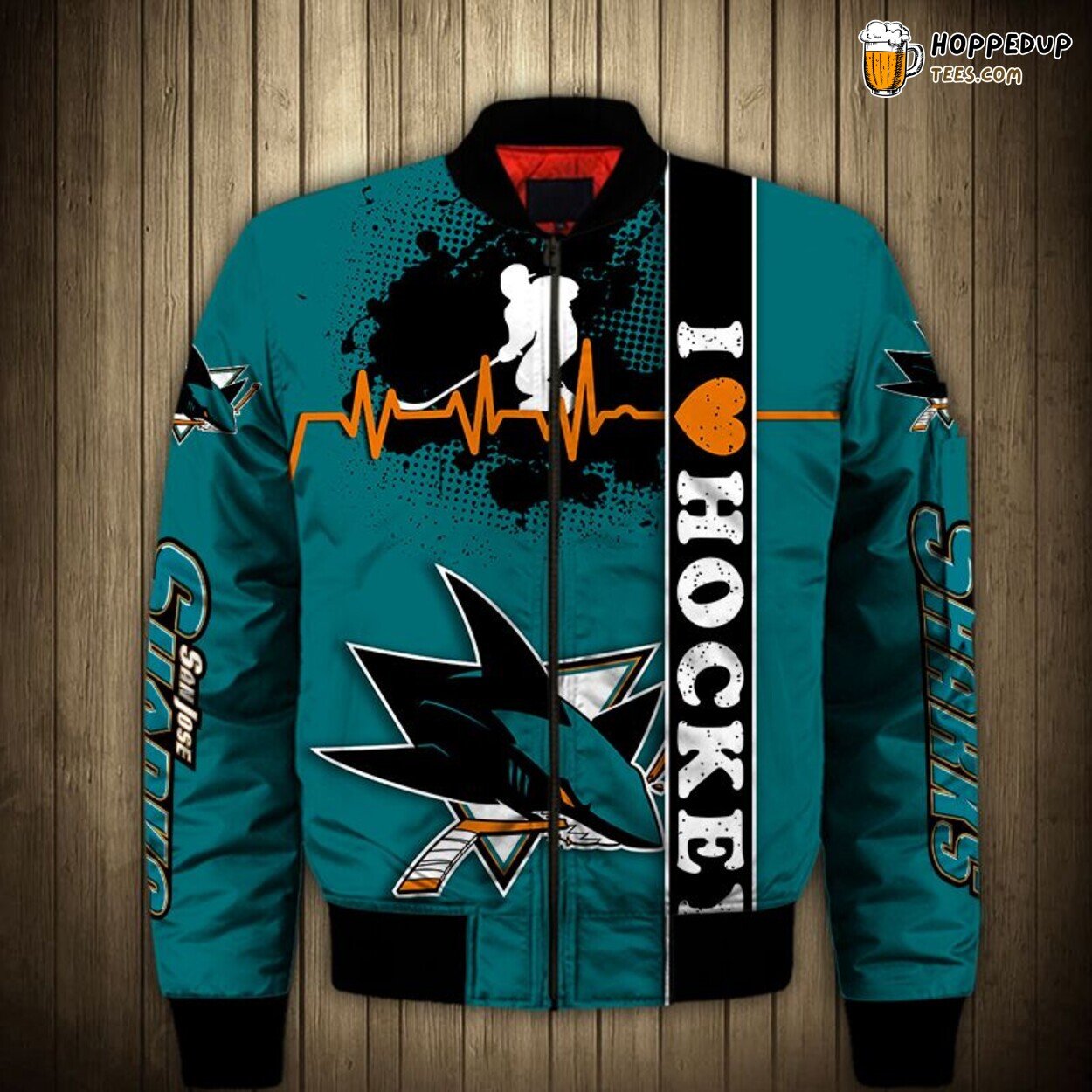 San Jose Sharks Men’s Bomber Jacket Sporty Design Edition Wear