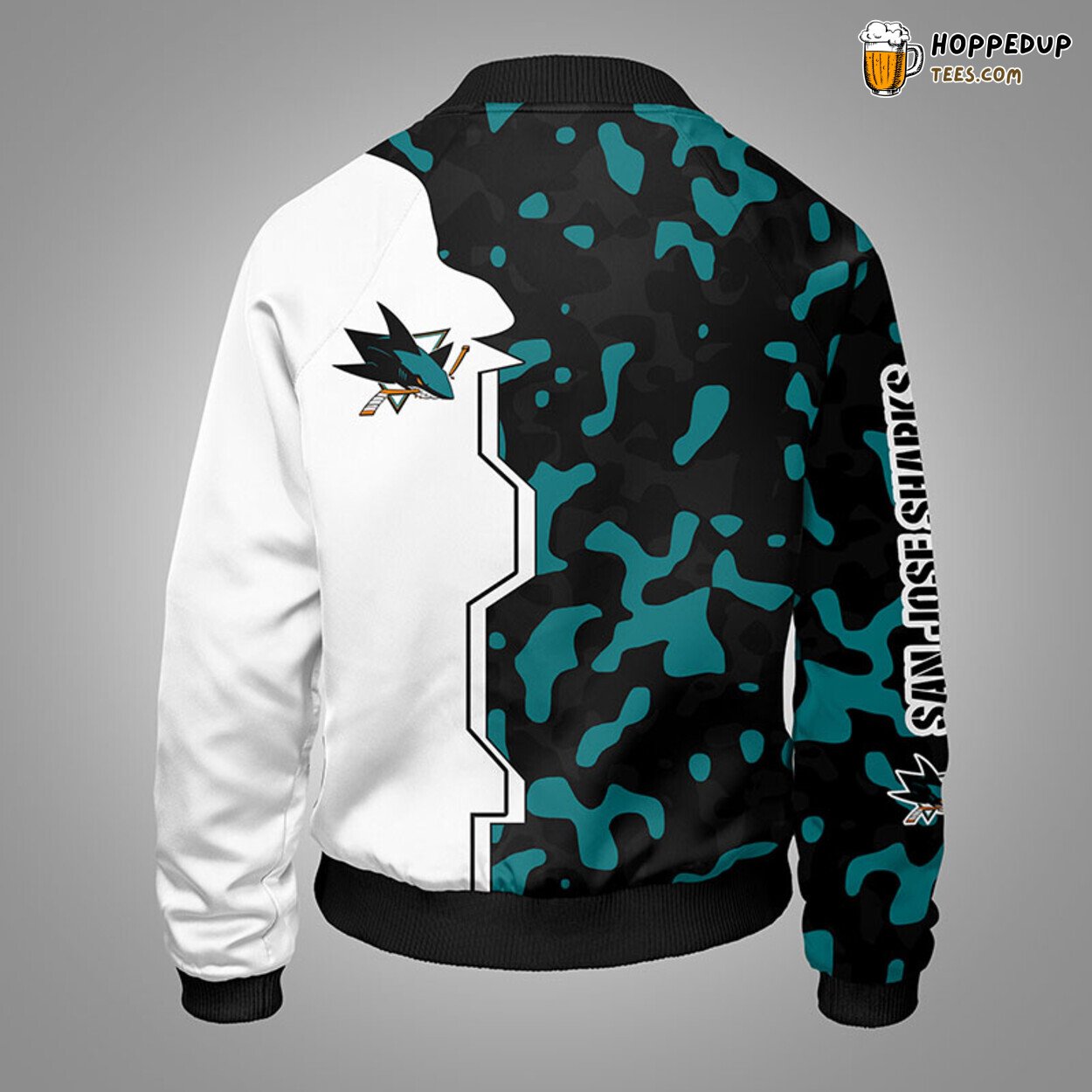 San Jose Sharks NHL Camouflage Green Unique Bomber Jacket Stylish Design