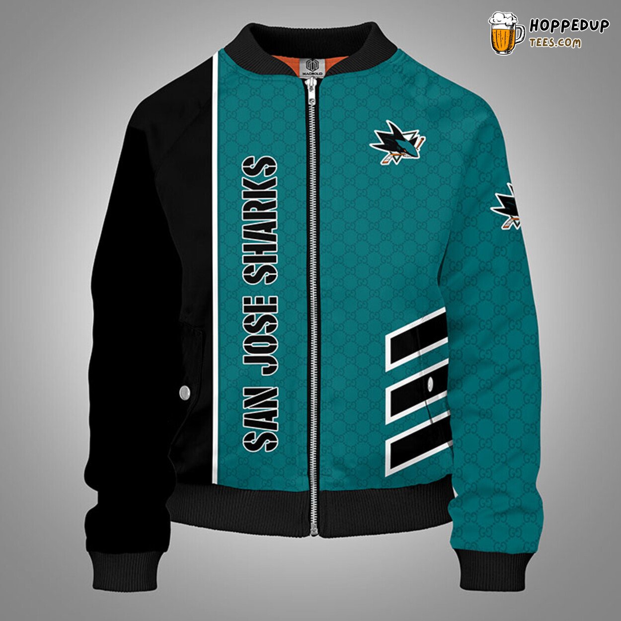 San Jose Sharks NHL Green Stylish Unique Bomber Jacket Collection Look