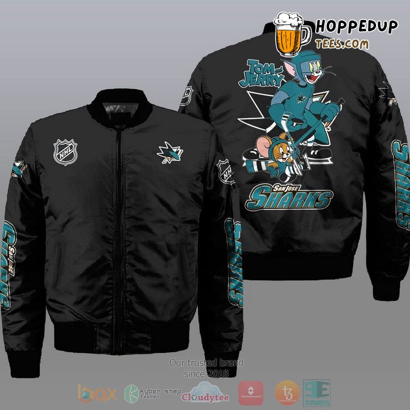 San Jose Sharks NHL Tom And Jerry Fun Bomber Jacket Design