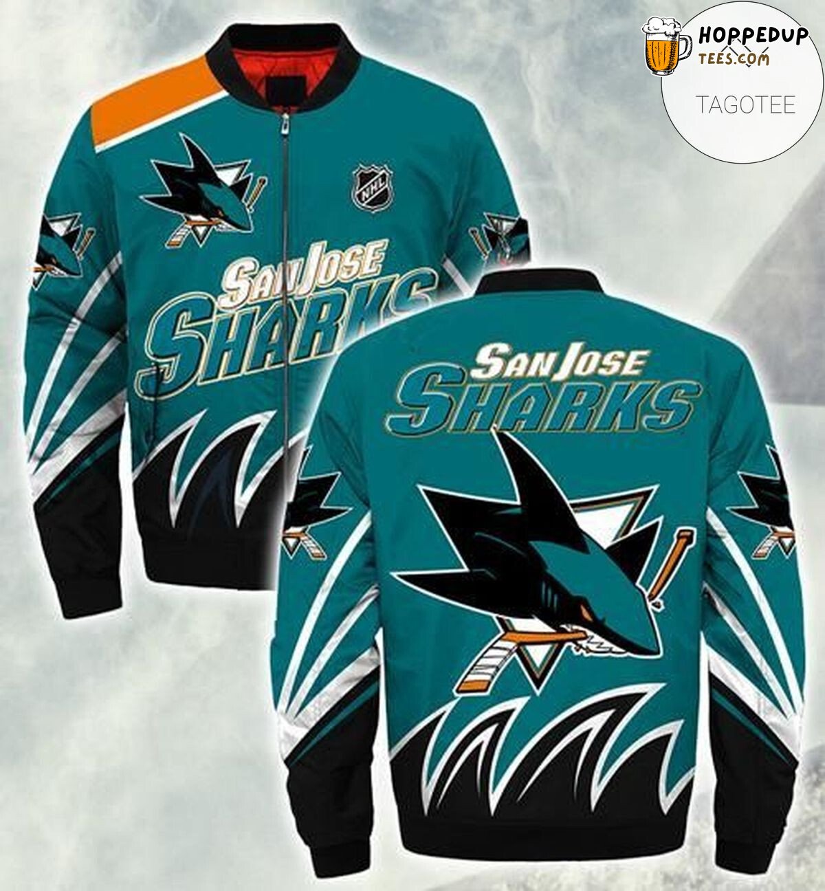 San Jose Sharks Official NHL Deep Blue Bomber Jacket Collection