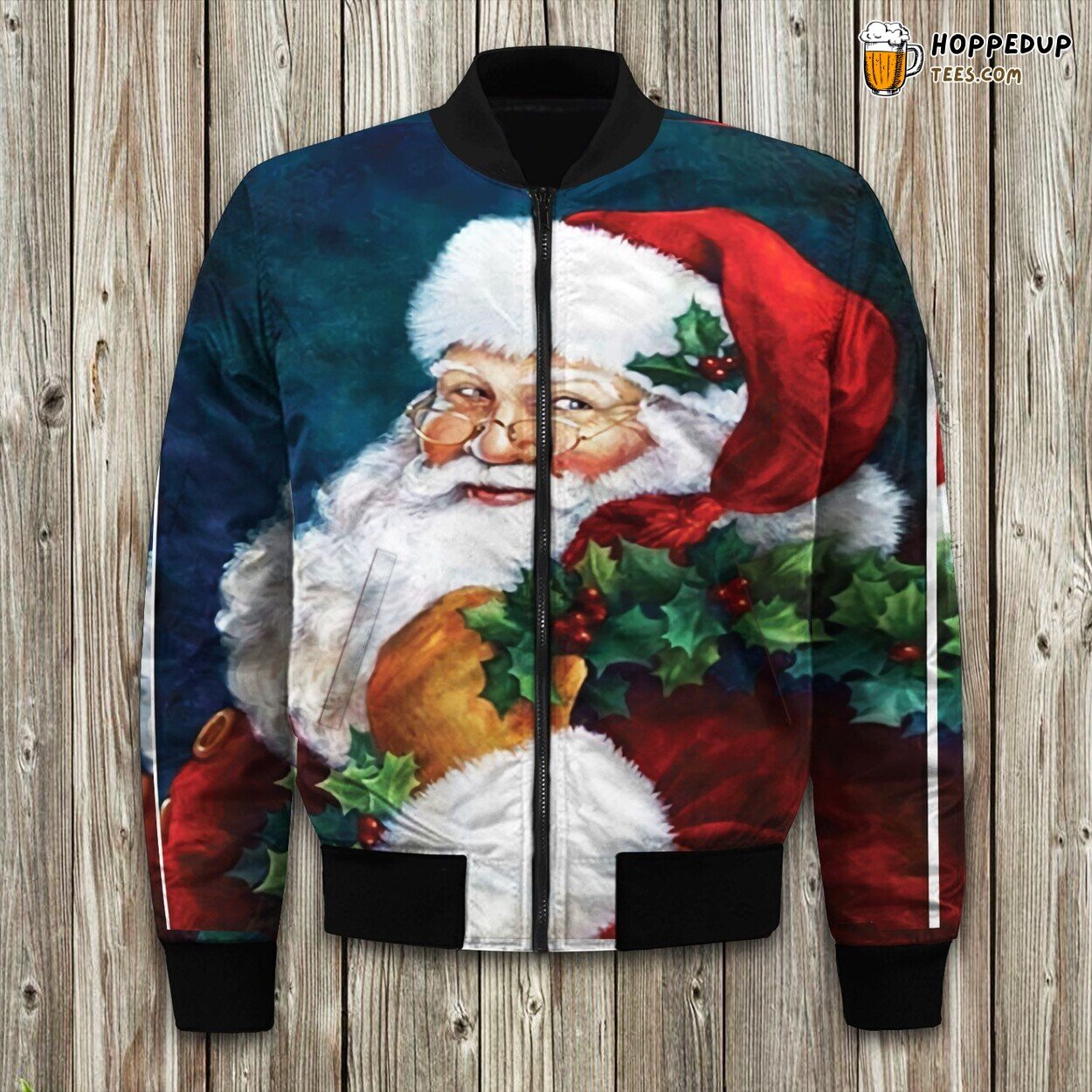 Santa Claus Bomber Jacket Winter Special Edition Christmas Festive Wear