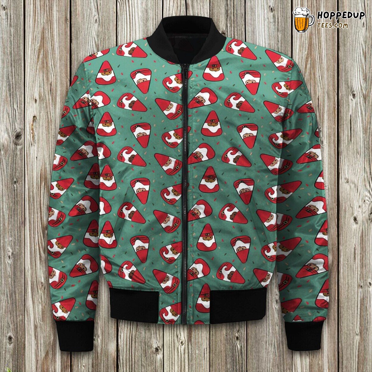 Santa Claus Delight Winter Bomber Jacket Artistic Warmth Comfort